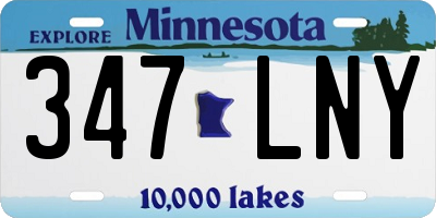 MN license plate 347LNY