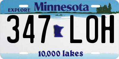 MN license plate 347LOH