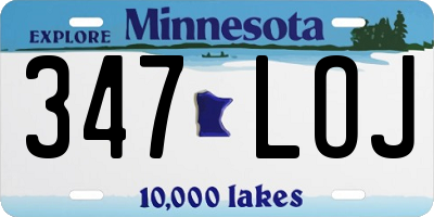 MN license plate 347LOJ