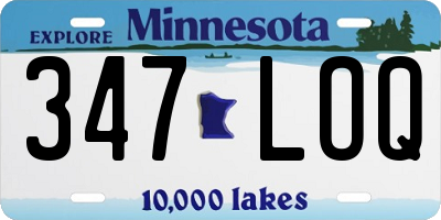 MN license plate 347LOQ