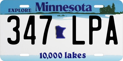 MN license plate 347LPA