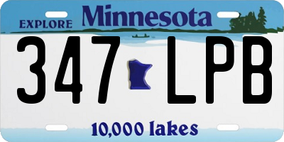 MN license plate 347LPB