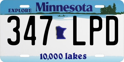 MN license plate 347LPD