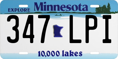 MN license plate 347LPI