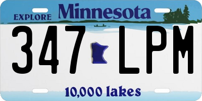 MN license plate 347LPM