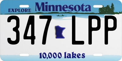 MN license plate 347LPP