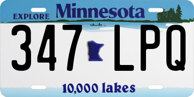 MN license plate 347LPQ