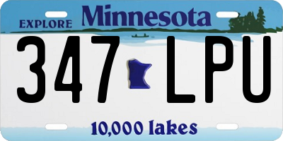 MN license plate 347LPU