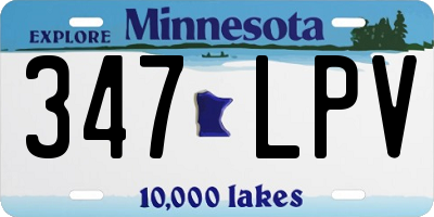 MN license plate 347LPV
