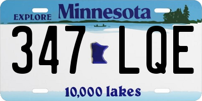 MN license plate 347LQE
