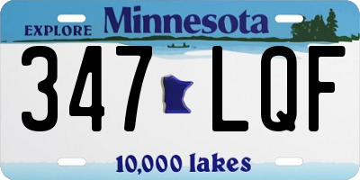 MN license plate 347LQF