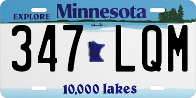 MN license plate 347LQM