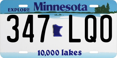 MN license plate 347LQO