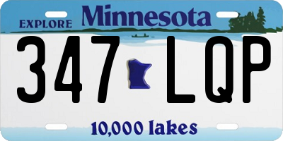 MN license plate 347LQP