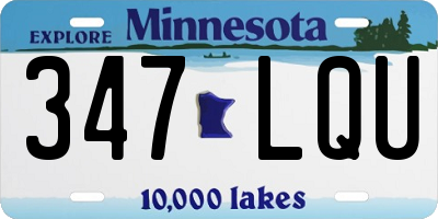 MN license plate 347LQU
