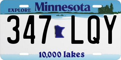 MN license plate 347LQY
