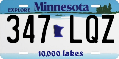 MN license plate 347LQZ