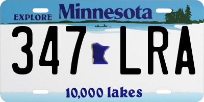 MN license plate 347LRA