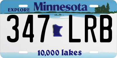 MN license plate 347LRB