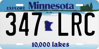 MN license plate 347LRC