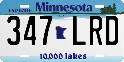 MN license plate 347LRD