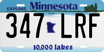 MN license plate 347LRF