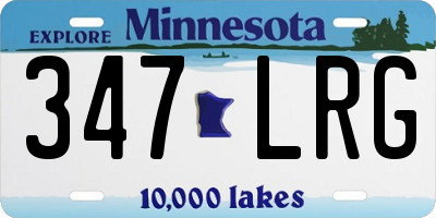 MN license plate 347LRG