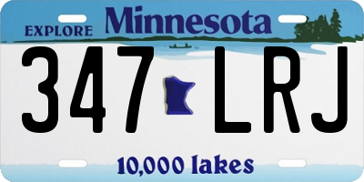 MN license plate 347LRJ
