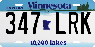 MN license plate 347LRK
