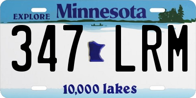 MN license plate 347LRM