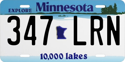 MN license plate 347LRN
