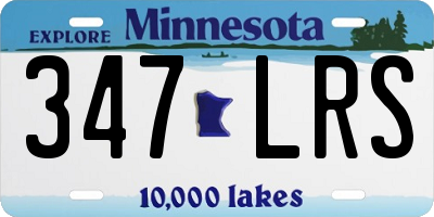 MN license plate 347LRS