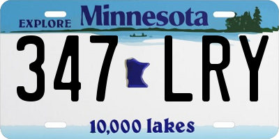 MN license plate 347LRY