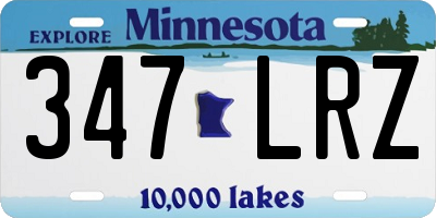 MN license plate 347LRZ