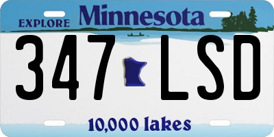 MN license plate 347LSD
