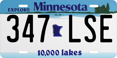 MN license plate 347LSE