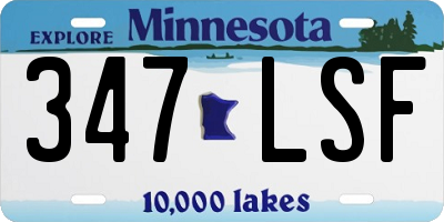 MN license plate 347LSF