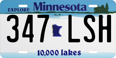 MN license plate 347LSH