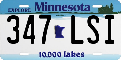 MN license plate 347LSI