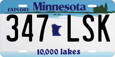 MN license plate 347LSK