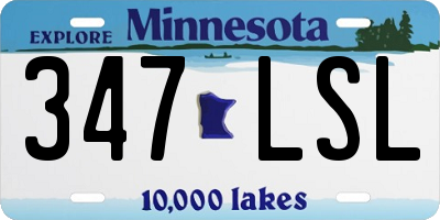 MN license plate 347LSL