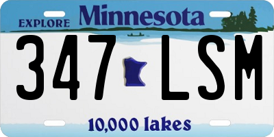MN license plate 347LSM
