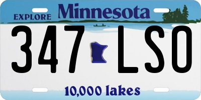 MN license plate 347LSO