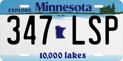 MN license plate 347LSP