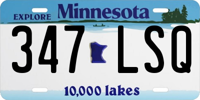 MN license plate 347LSQ