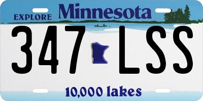 MN license plate 347LSS