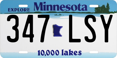 MN license plate 347LSY