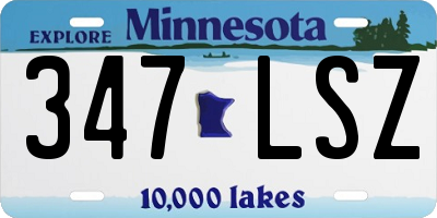 MN license plate 347LSZ