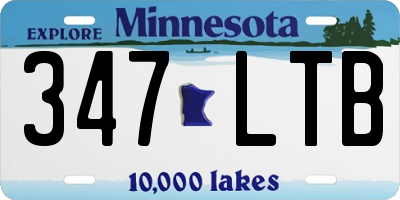 MN license plate 347LTB