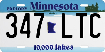 MN license plate 347LTC